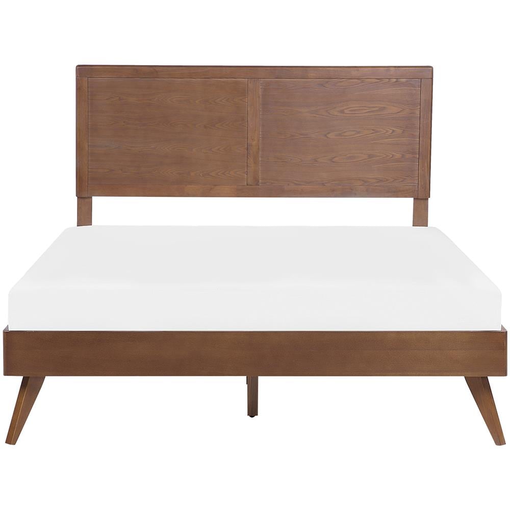 Letto A Doghe In Legno Marrone Scuro 160 X 200 Cm Istres - Foto 2
