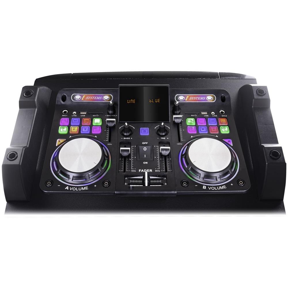 Speaker Amplificato Xfest Bluetooth USB AUX-IN Mixer Potenza 500 Watt Luci Led Discolight 2 x Ingressi Microfonici Colore nero - Foto 2