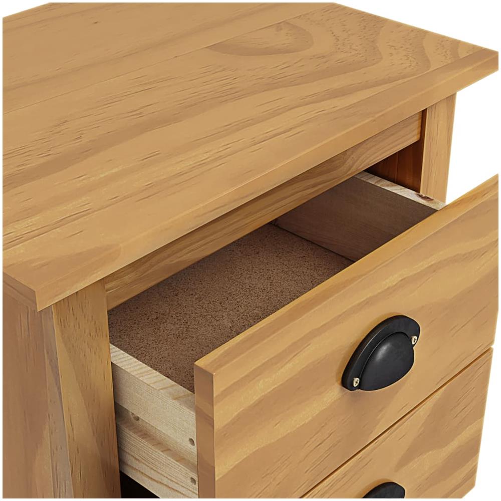 Comodini Hill Grigi 2 pz 46x35x49,5 cm Legno Massello di Pino - Foto 7