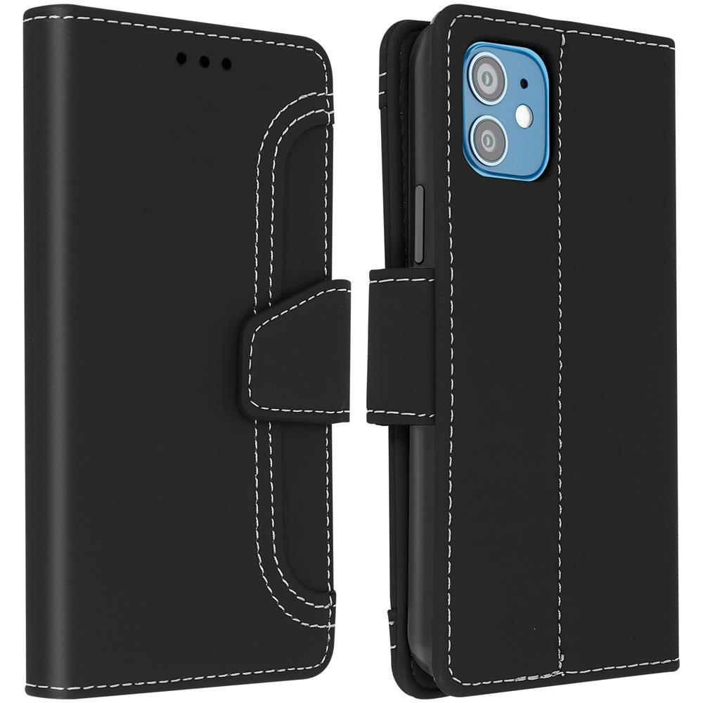 Custodia Iphone 12 Mini A Portafoglio Funzione Supporto - Nero - Foto 1