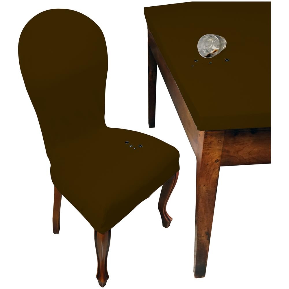 Set 6 Vestisedia Tondo Antimacchia Made In Italy Marrone - Foto 1