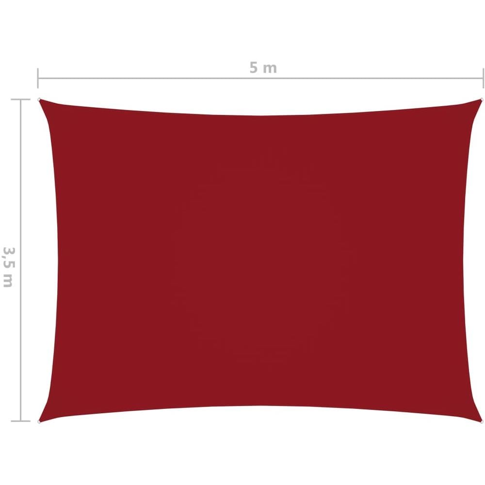 Parasole a Vela Oxford Rettangolare 3,5x5 m Rosso - Foto 6