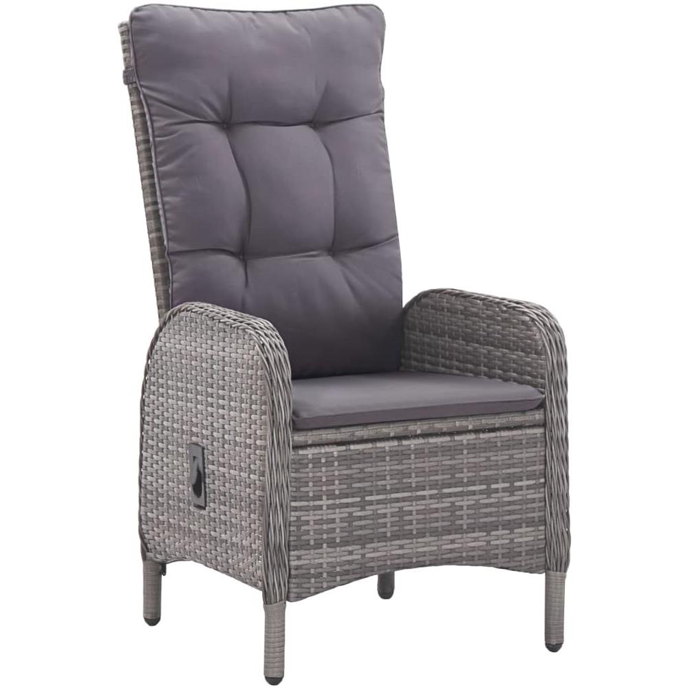 Set da Bistrot 3 pz in Polyrattan e Legno Acacia Grigio - Foto 2
