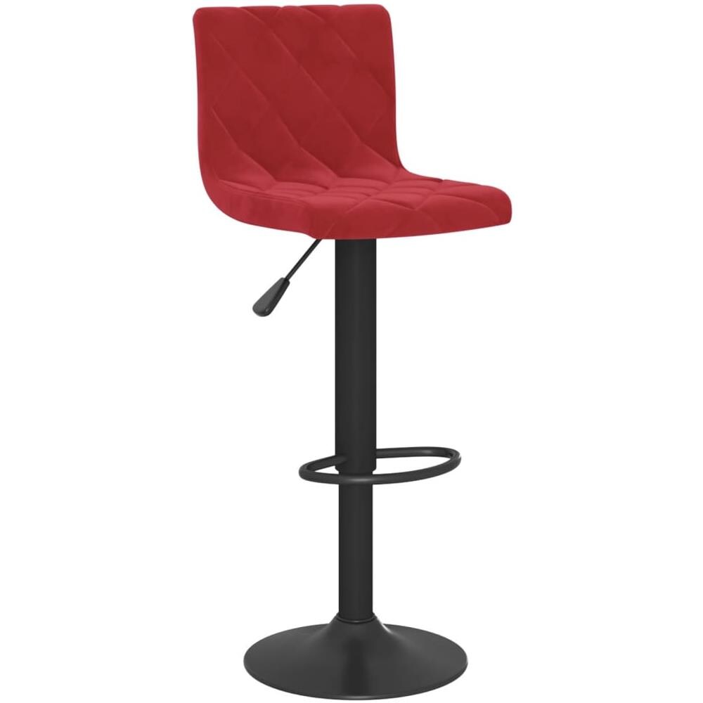 Sgabelli Da Bar 2 Pz Rosso Vino In Velluto - Foto 3