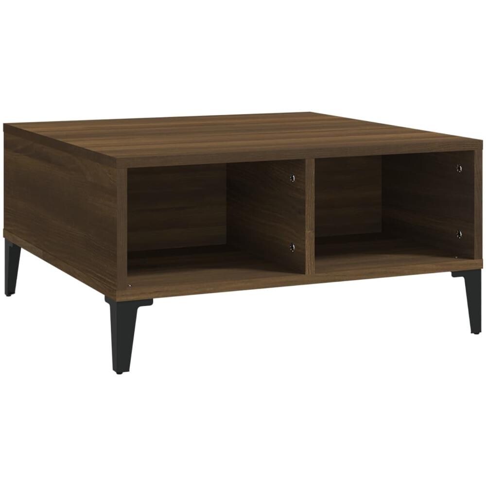 Tavolino Da Salotto Rovere Marrone 60x60x30 Cm In Truciolato - Foto 2
