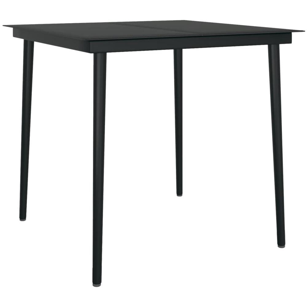 Set Mobili Da Pranzo Per Giardino 3 Pz Nero - Foto 3