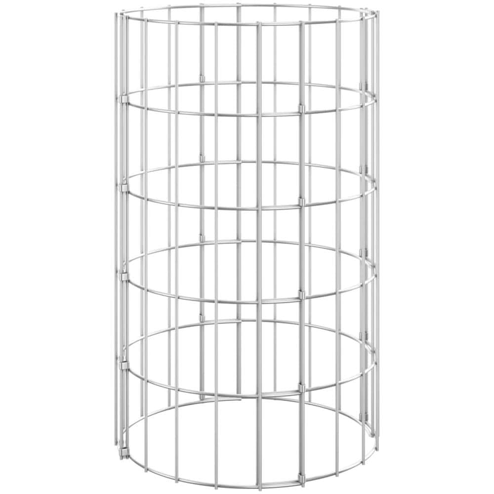 Fioriere Gabbione Circolare 3 Pz In Acciaio Zincato Ø30x50 Cm - Foto 2