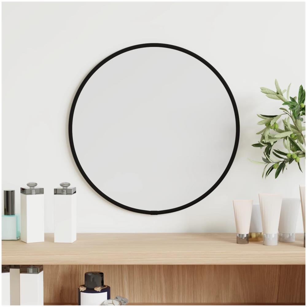 Specchio Da Parete Nero 30 Cm Rotondo - Foto 1