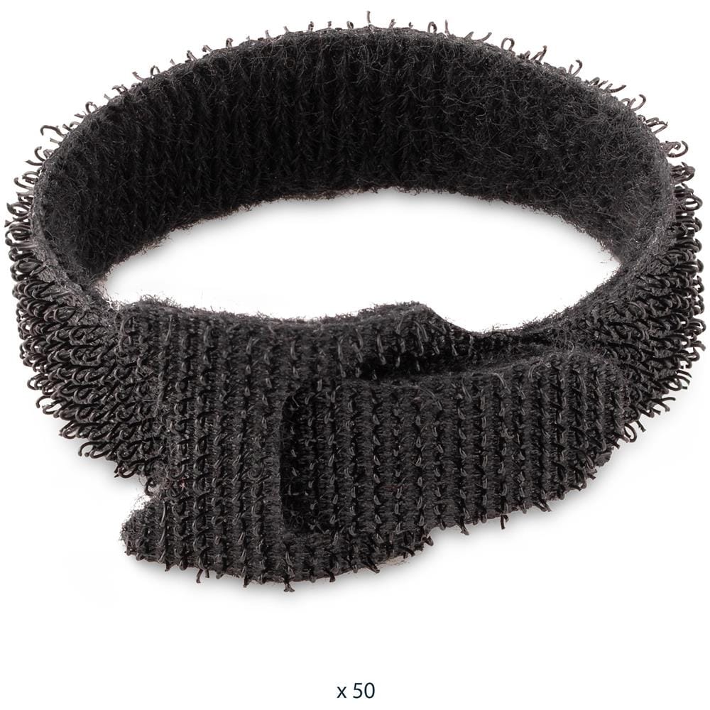 Fascette Fermacavi a Strappo da 15cm - Confezione da 50 pezzi - Nero - Fascette Riutilizzabili per Cablaggio con Occhiello - Fascette per Cavi in Tessuto Regolabili e Flessibili - Foto 9