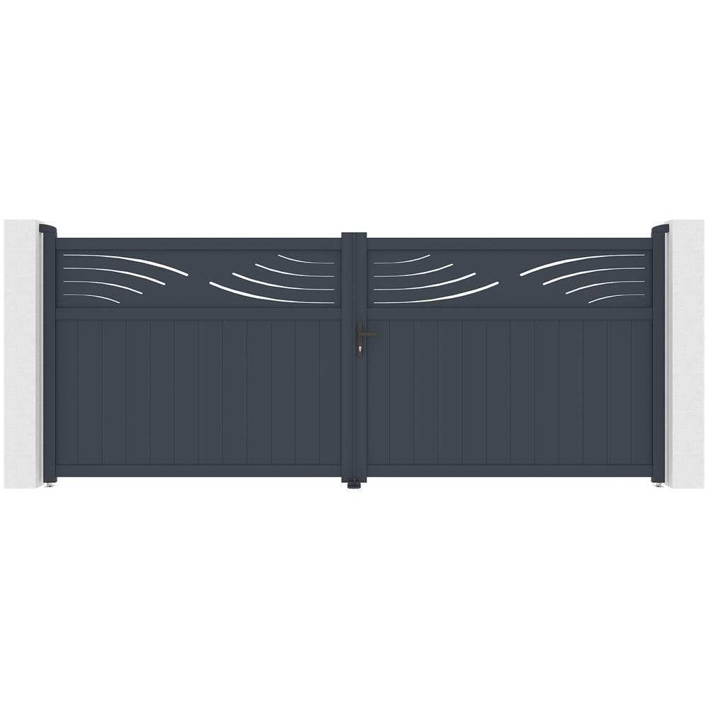 Cancello A Battente In Alluminio 4m Halti 400b160 - Foto 1