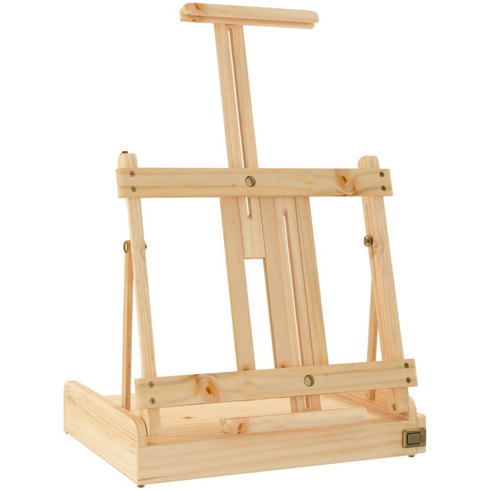 Cavalletto Tavolo Cassetto 41,5x37x12 Cm Legno Massello Pino - Foto 2
