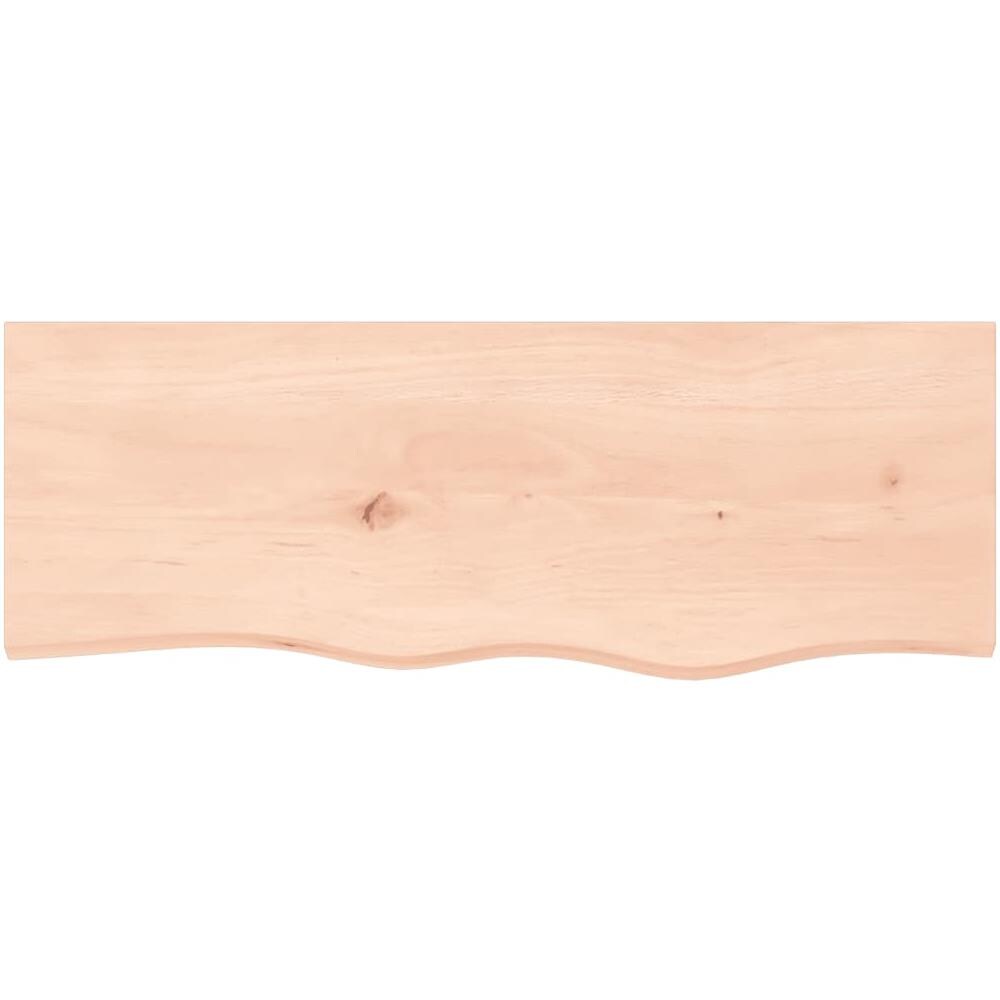 Ripiano a Parete 80x30x (2-4) cm Massello Rovere Non Trattato - Foto 2