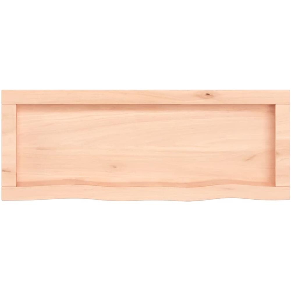 Ripiano a Parete 80x30x (2-4) cm Massello Rovere Non Trattato - Foto 4