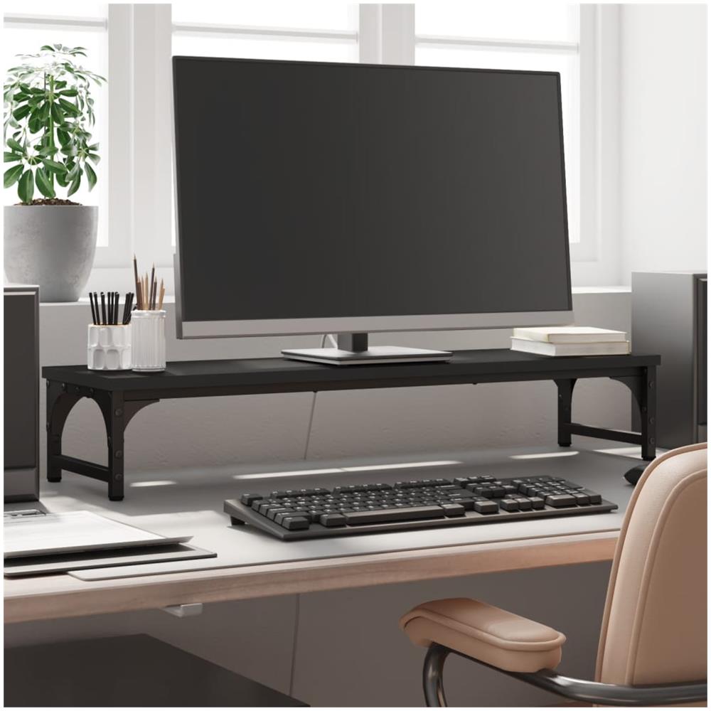 Supporto Per Monitor Nero 85x23x15,5 Cm Legno Multistrato - Foto 1