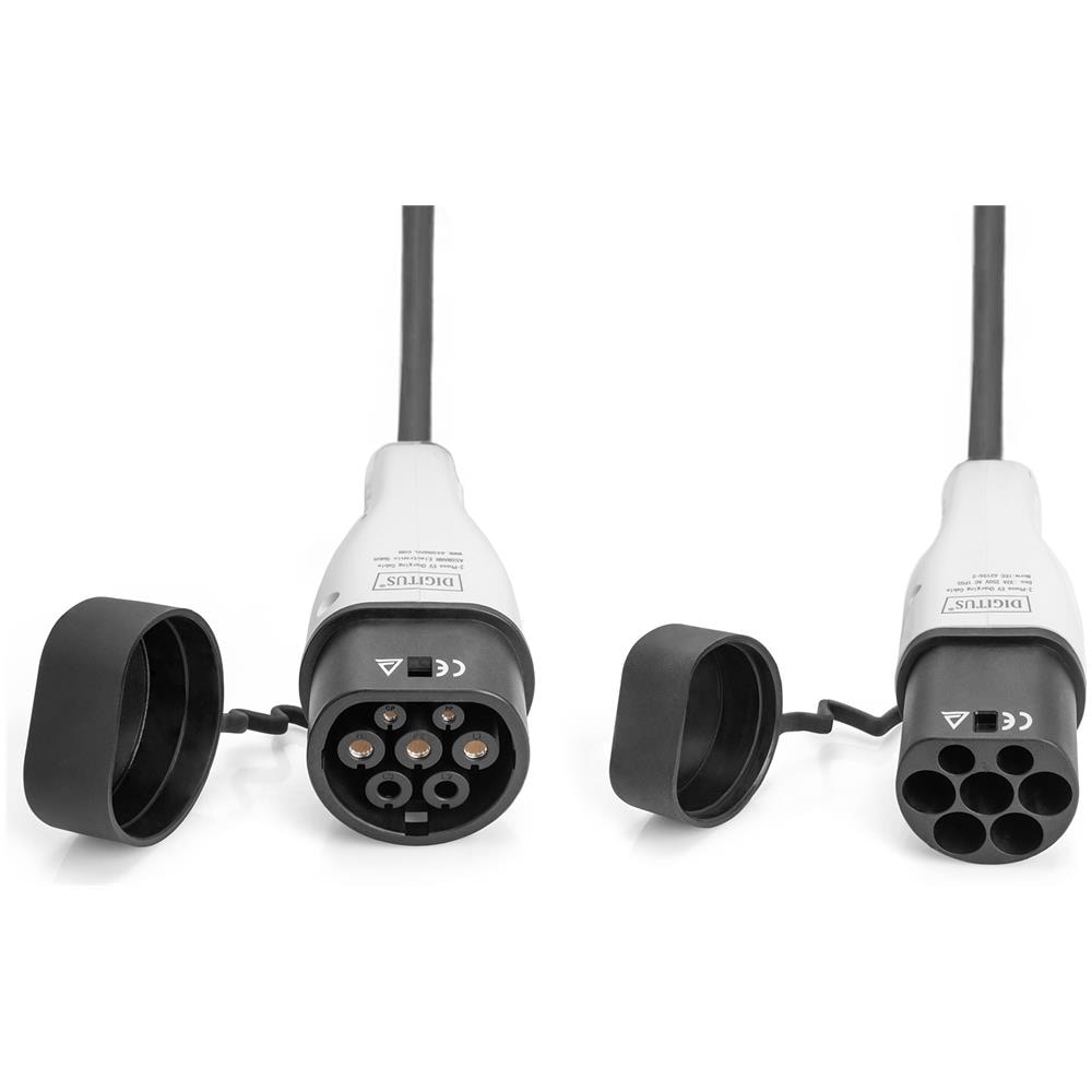 Cavo di ricarica per auto elettriche e PHEV - 5 m - Da tipo 2 a tipo 2 - Modalità 3 - Trifase - 16 A - 11 kW - Nero - Foto 2