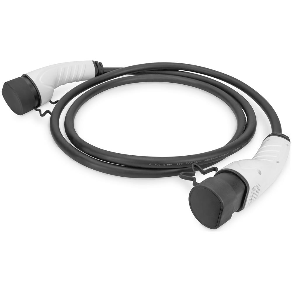 Cavo di ricarica per auto elettriche e PHEV - 5 m - Da tipo 2 a tipo 2 - Modalità 3 - Trifase - 16 A - 11 kW - Nero - Foto 1