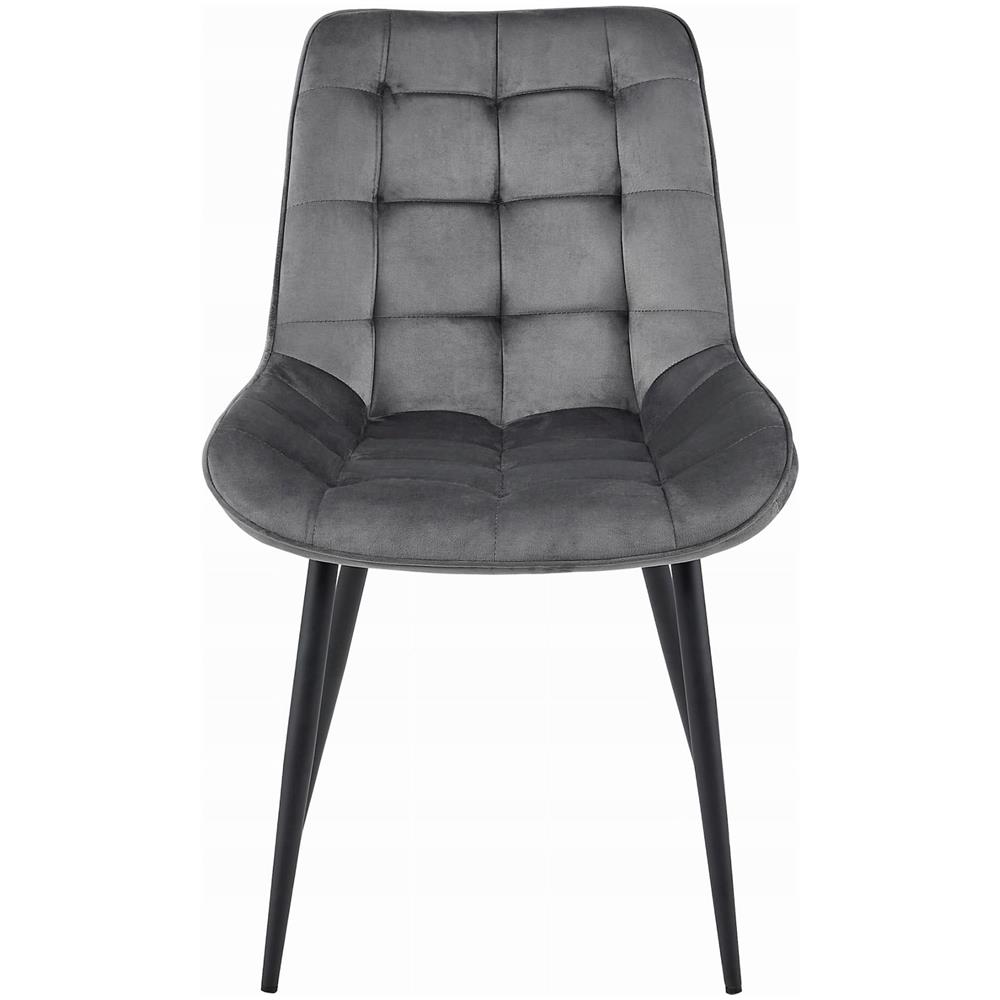 Sedia BERA - Velluto grigio scuro con gambe nere - Foto 2
