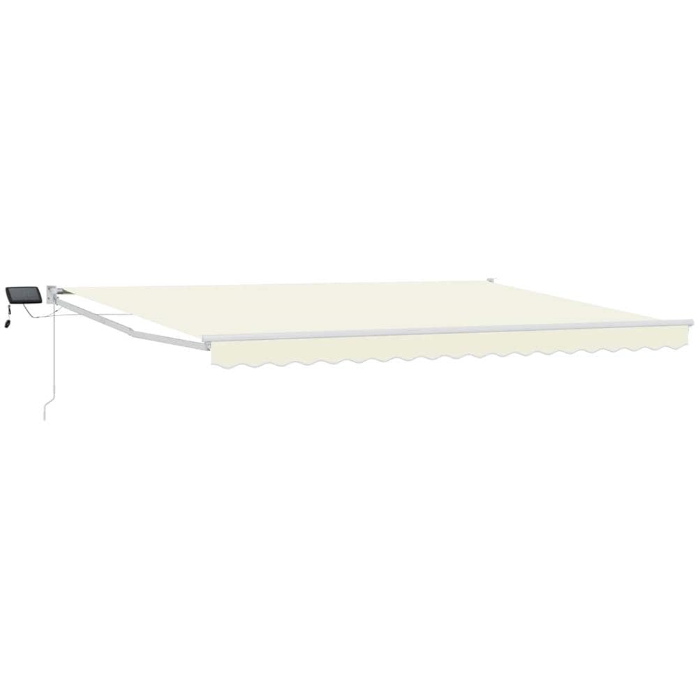 Tenda retrattile manuale con LED Crema 4,5 × 3 m - Foto 1