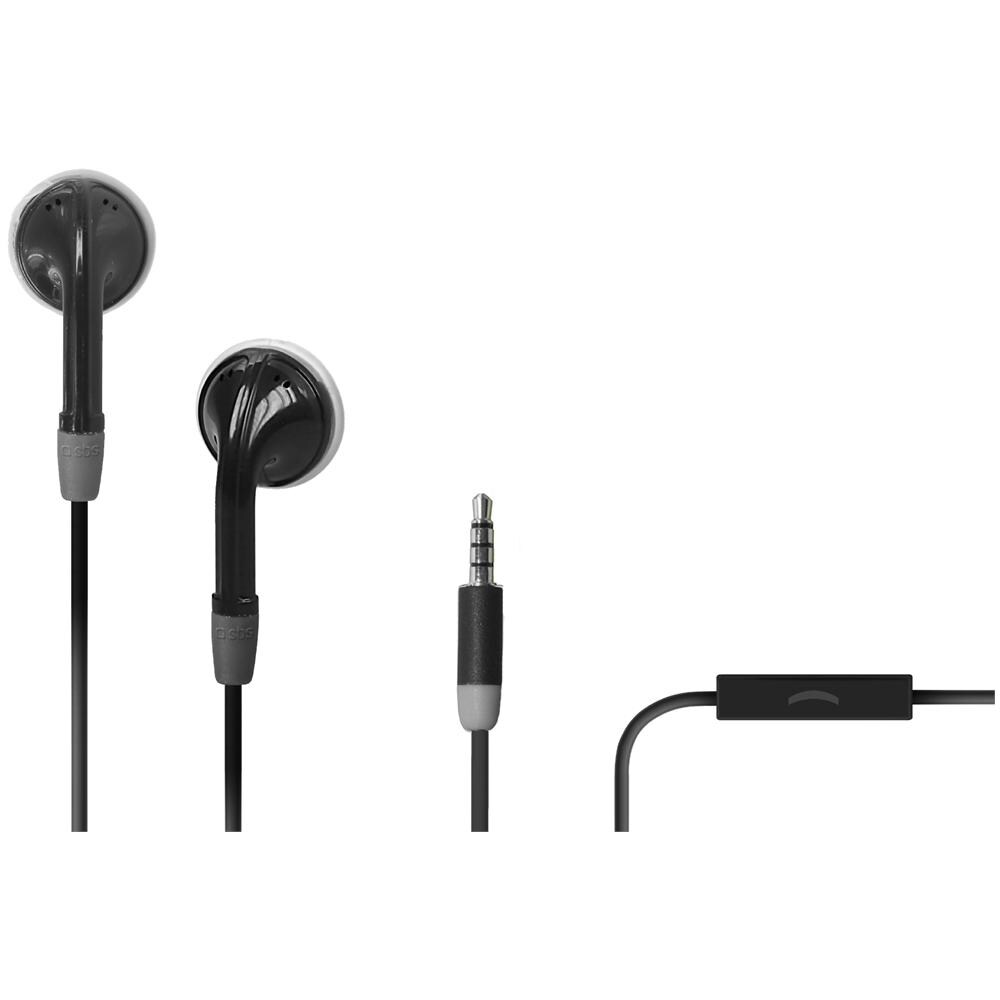 Auricolare Stereo Duo Jack 3,5 mm con tasto di risposta - Nero - Foto 1