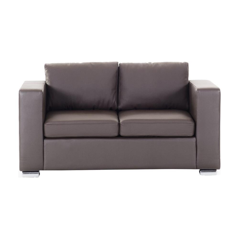 Beliani divano marrone sofa 2 posti divano in pelle divano moderno helsinki Divano moderno in pelle