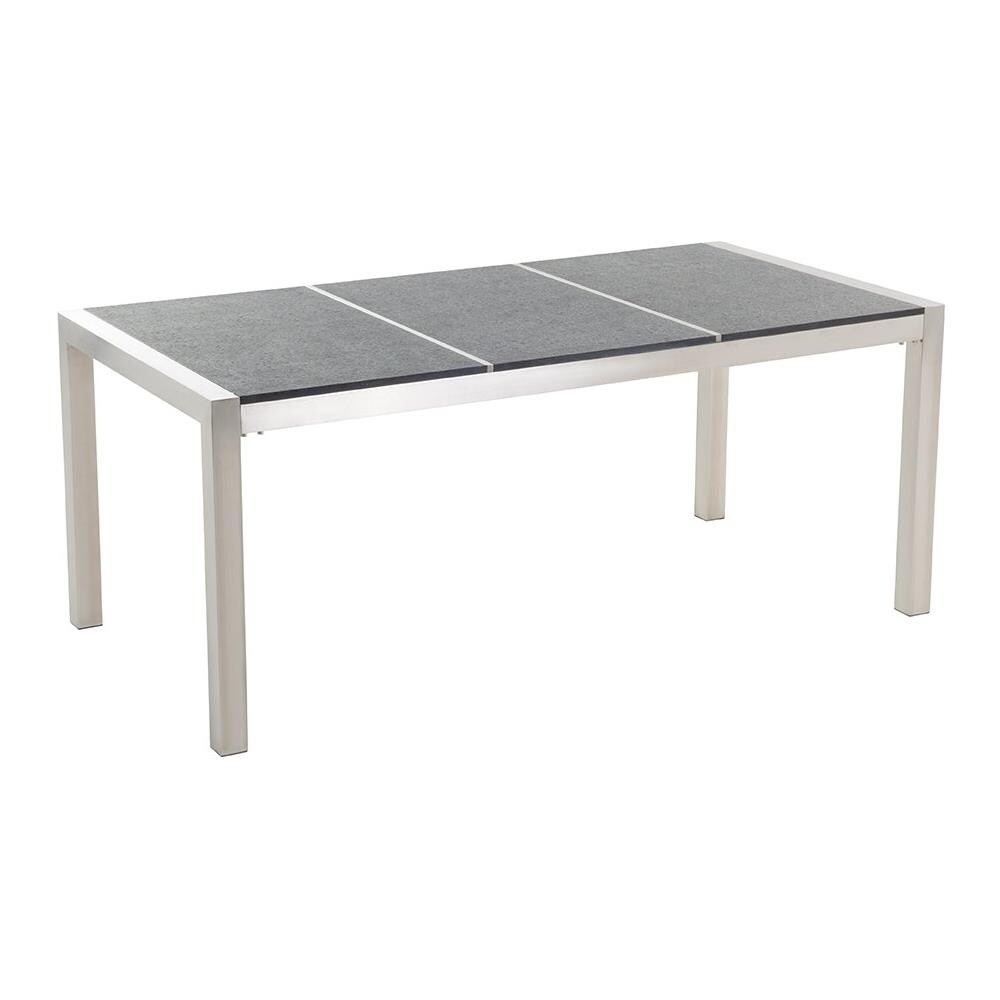 Tavolo Da Giardino In Acciaio E Basalto 180cm In Color Nero Fiammato - Grosseto - Foto 15