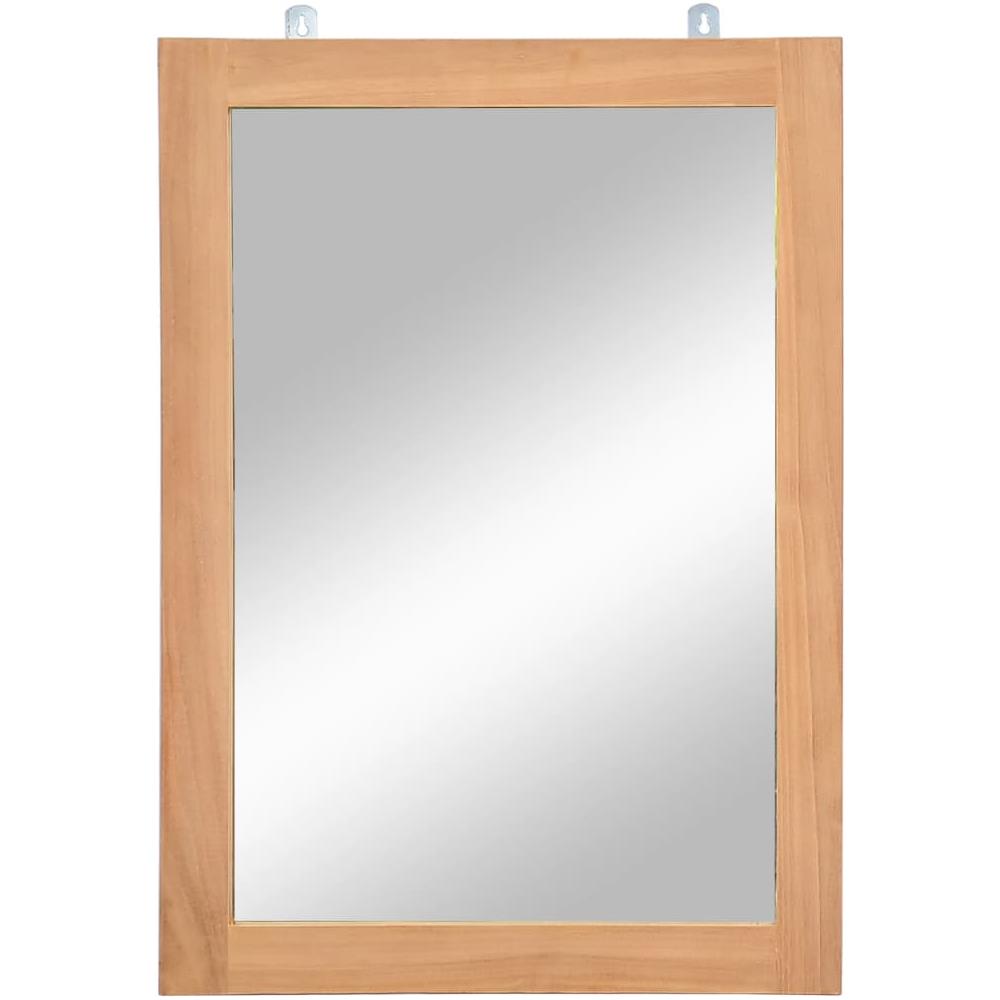 Specchio Da Parete In Legno Massello Di Teak 50x70 Cm - Foto 1