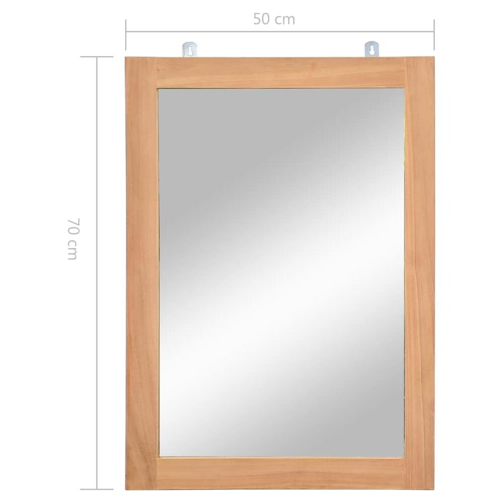 Specchio Da Parete In Legno Massello Di Teak 50x70 Cm - Foto 6