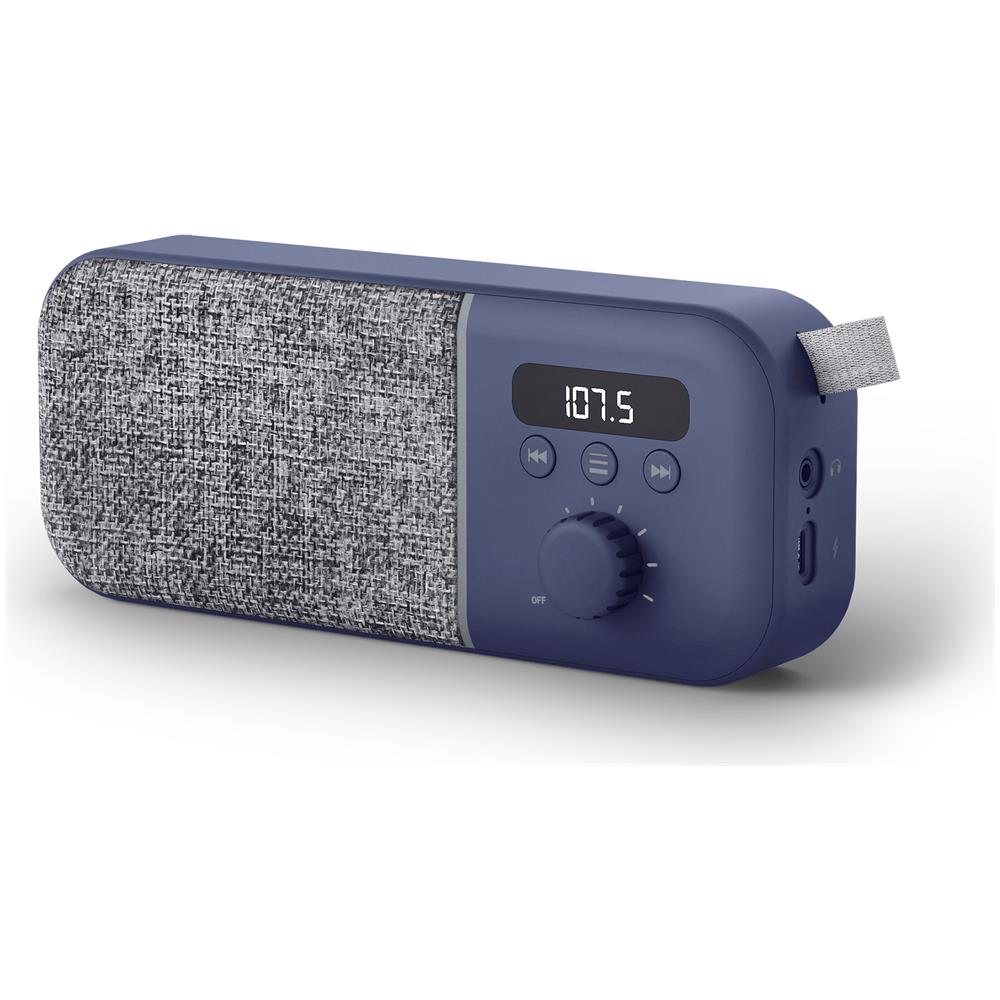 #fabric Box Radio Navy (fm Radio, 1200 Mah Battery, 3 W, Pll Tuner, Audio-out) - Foto 1