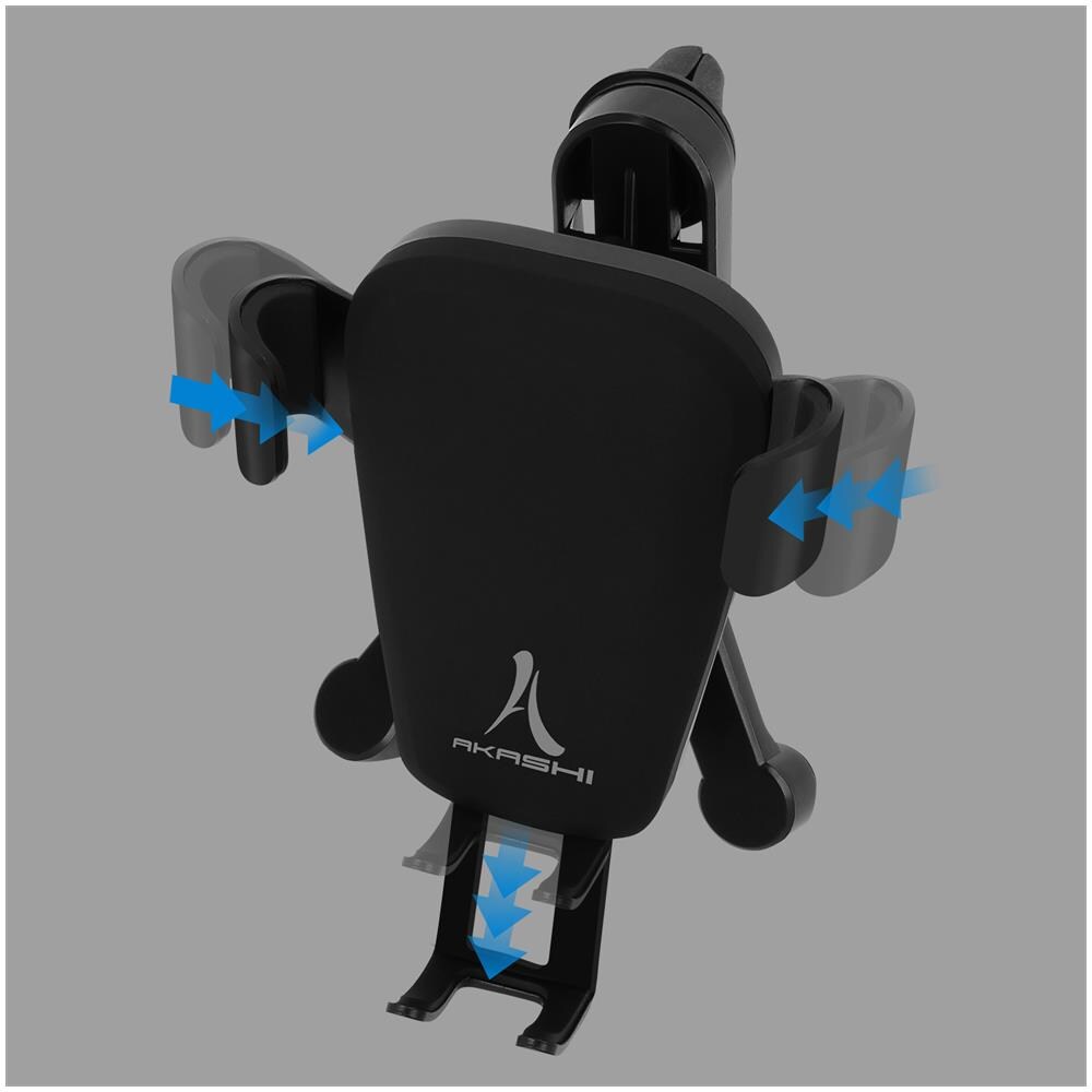 Supporto Da Auto Per Smartphone Fissaggio Griglia Automatic Gravity Nero - Foto 2