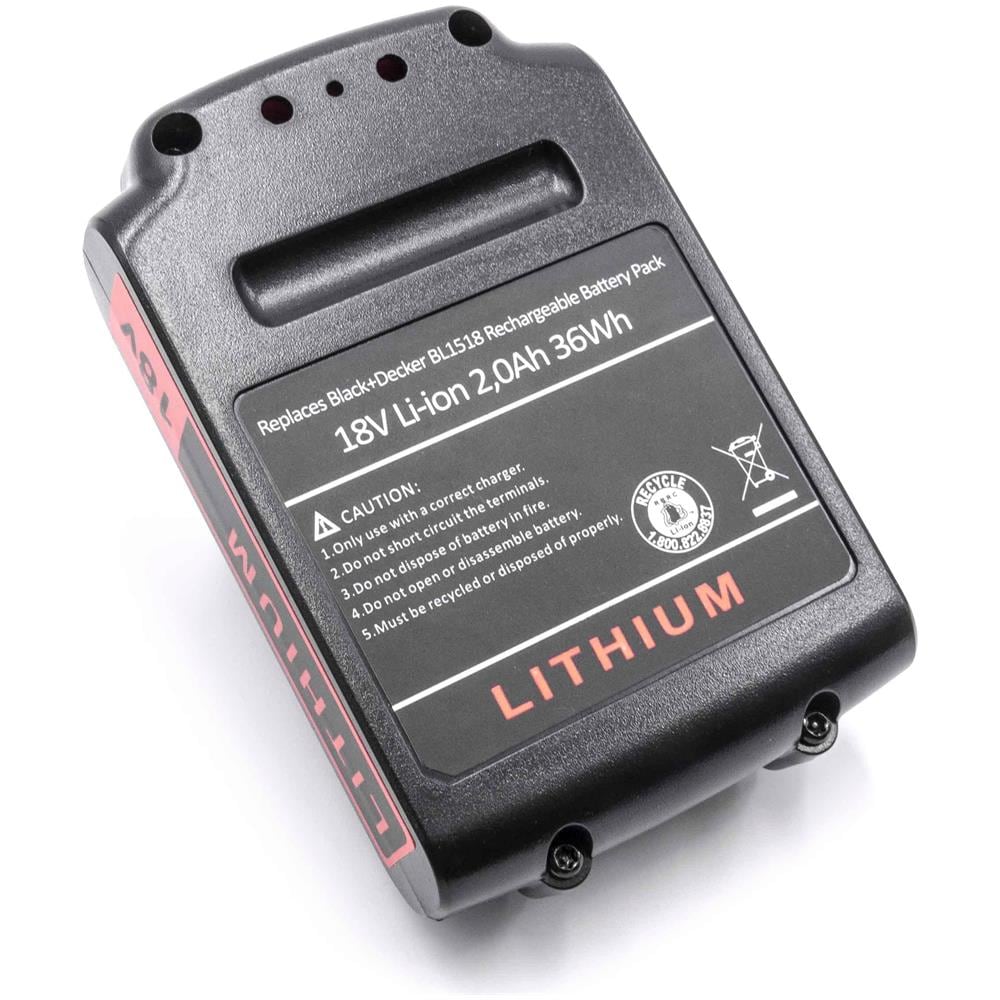 Batteria Sostituisce Black & Decker Bl1318, Bl1518, Bl2018, Bl4018 Per Attrezzi Da Lavoro (2000mah, 18v, Li-ion)  - Foto 2