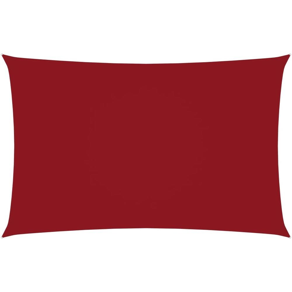 Parasole a Vela Oxford Rettangolare 2,5x5 m Rosso - Foto 1