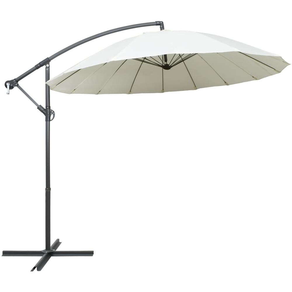 Ombrellone a Sbalzo Bianco 3 m Palo in Alluminio - Foto 1