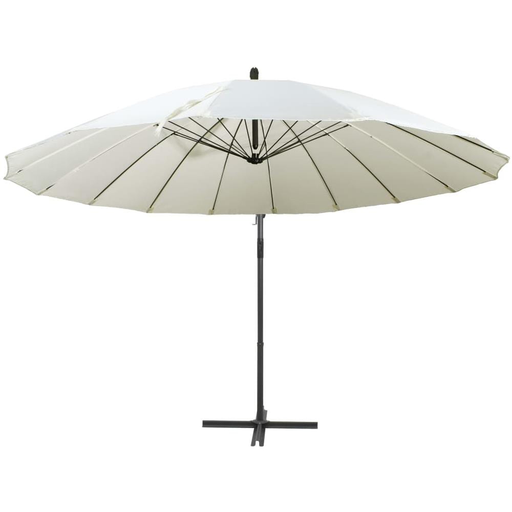 Ombrellone a Sbalzo Bianco 3 m Palo in Alluminio - Foto 3