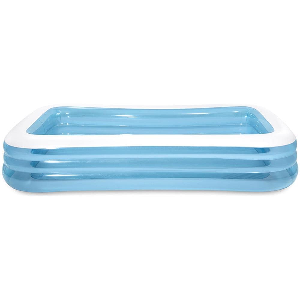 58484NP - Piscina Gonfiabile Family Rettangolare 305x183x56 cm Colore Bianco /Azzurro - Foto 2