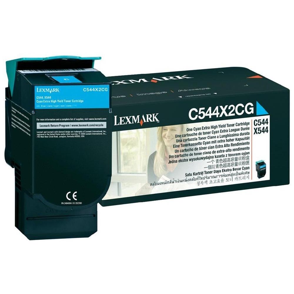 0C544X2CG Toner Originale Ciano per C 544 DN / 546 DTN Capacità 4000 Pagine - Foto 2