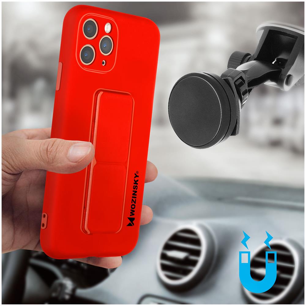 Cover Per Iphone 11 Pro Cavalletto Pieghevole Magnetico Wozinsky Rossa - Foto 5
