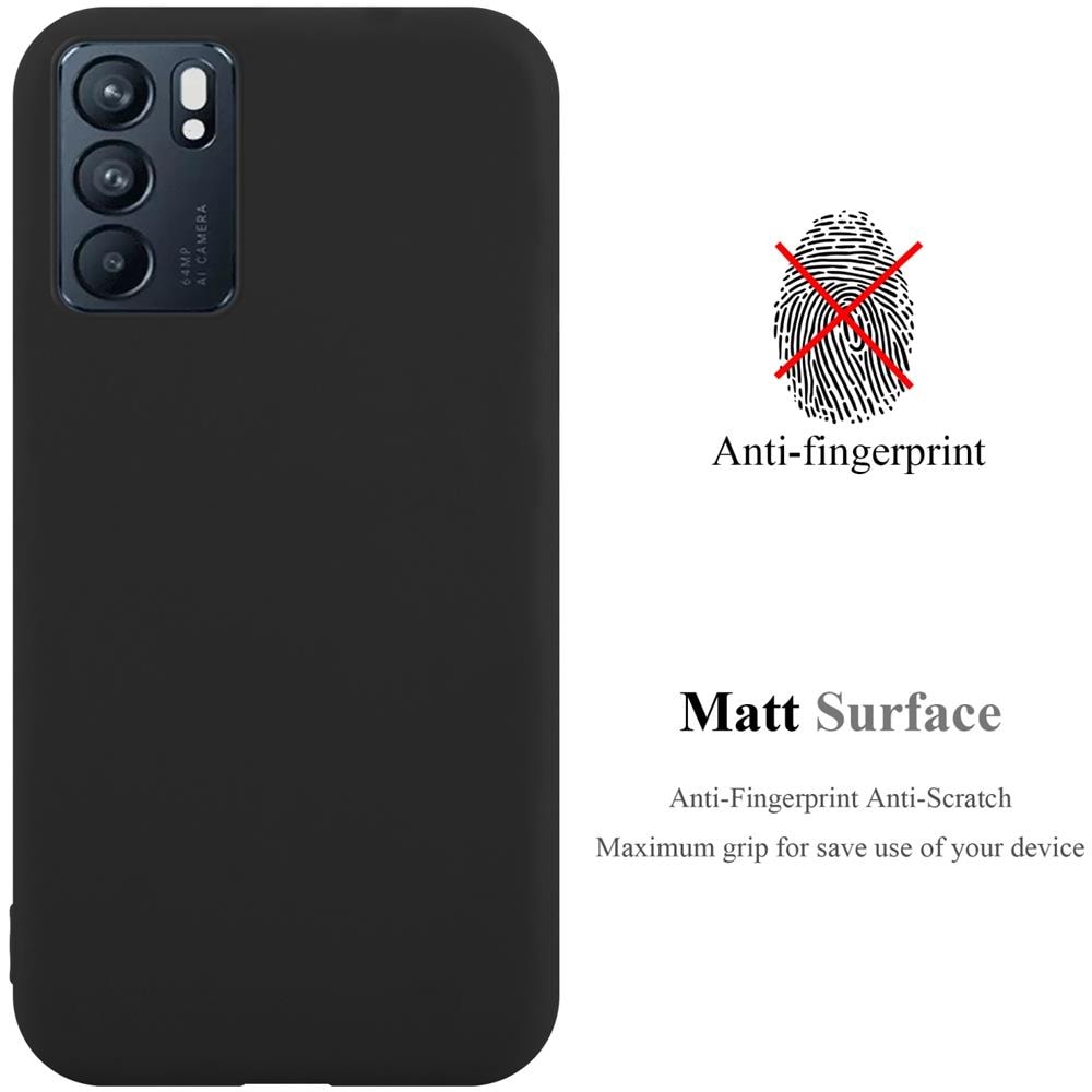 Custodia Compatibile Con Oppo Reno6 5g In Candy Nero - Coperchio Protettivo In Silicone Tpu Flessibile - Foto 2