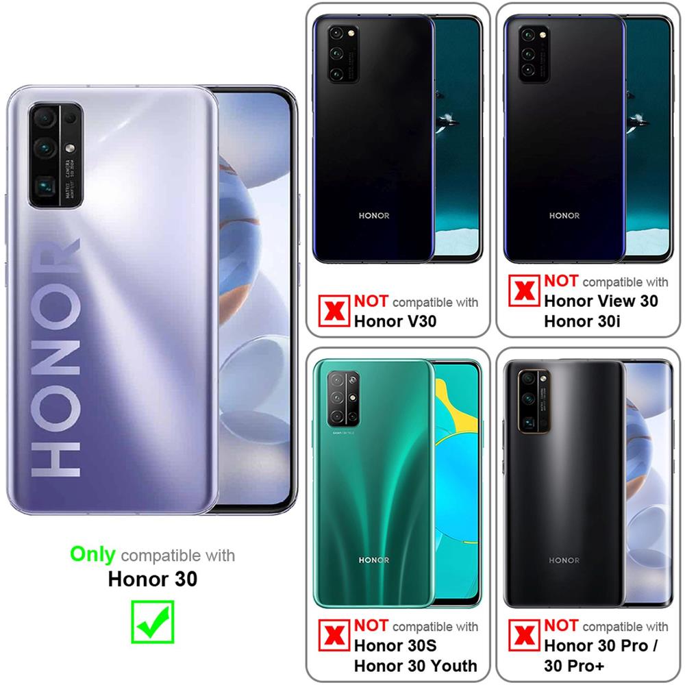 3x Pellicola Armatura A Schermo Intero Compatibile Con Honor 30 In Trasparente Con Nero - 3x Vetro Temperato (tempered) Di Protezione Del Display In Durezza 9h Con 3d Touch - Foto 2