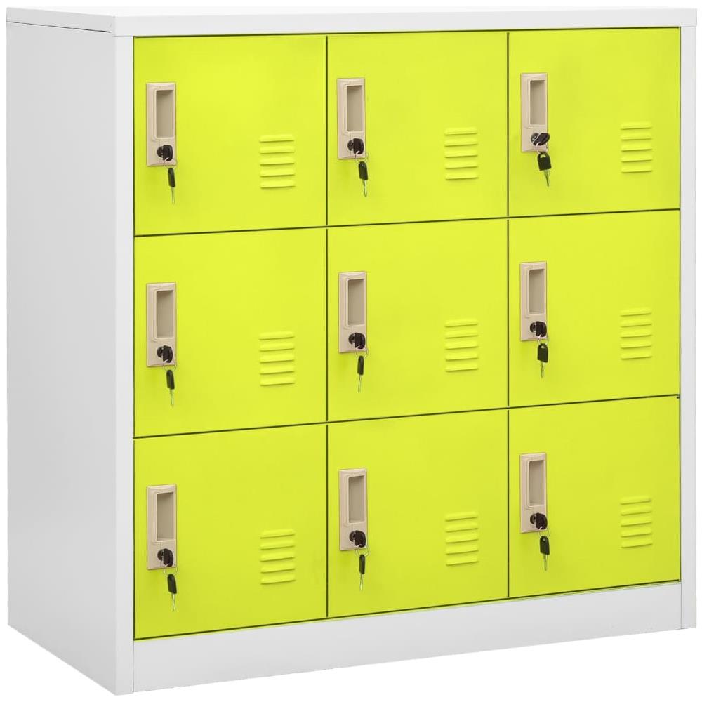 Armadietti Chiavi 5pz Grigio Chiaro Verde 90x45x92,5cm Acciaio - Foto 3