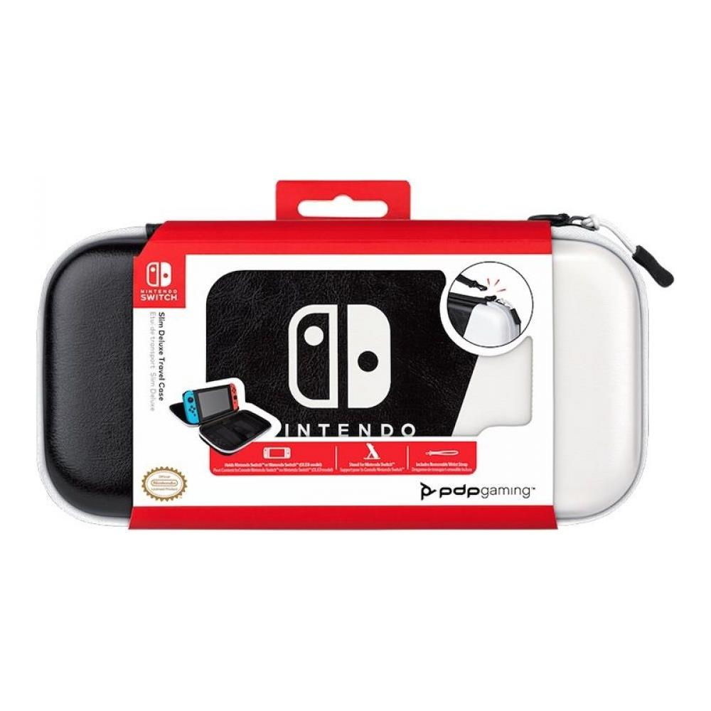 Deluxe Travel Case Custodia Per Console Giochi Per Nintendo Switch / lite / oled / Nero Bianco - Foto 2