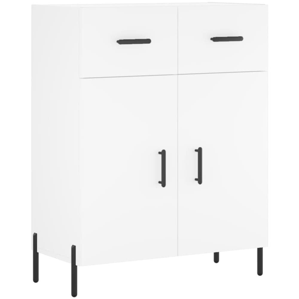 Credenza Bianca 69,5x34x90 Cm In Legno Multistrato - Foto 2
