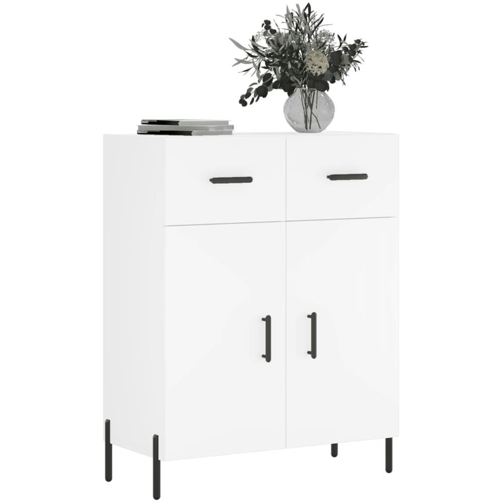 Credenza Bianca 69,5x34x90 Cm In Legno Multistrato - Foto 3