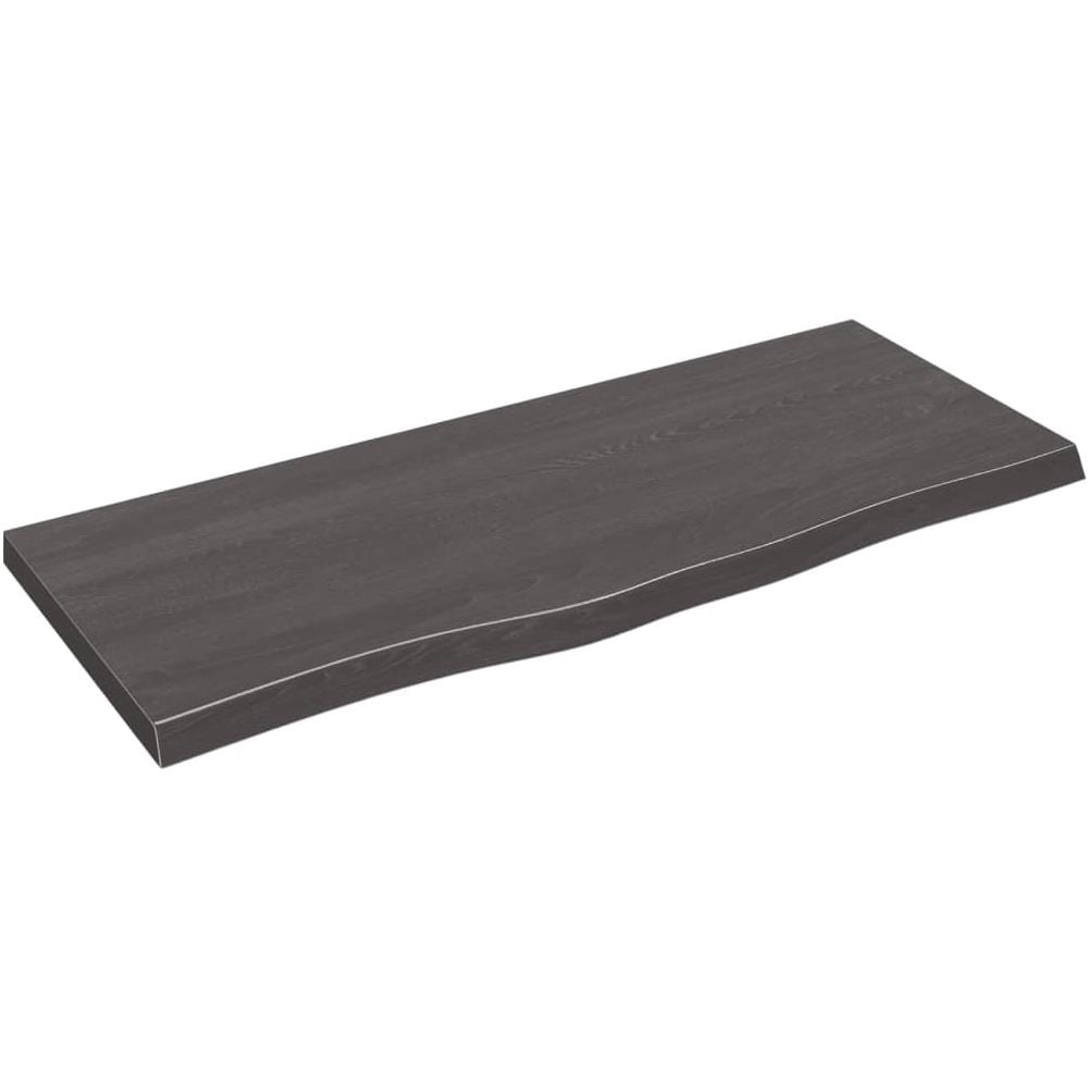 Ripiano Marrone Scuro 100x40x (2-4) cm Massello Rovere Trattato - Foto 1