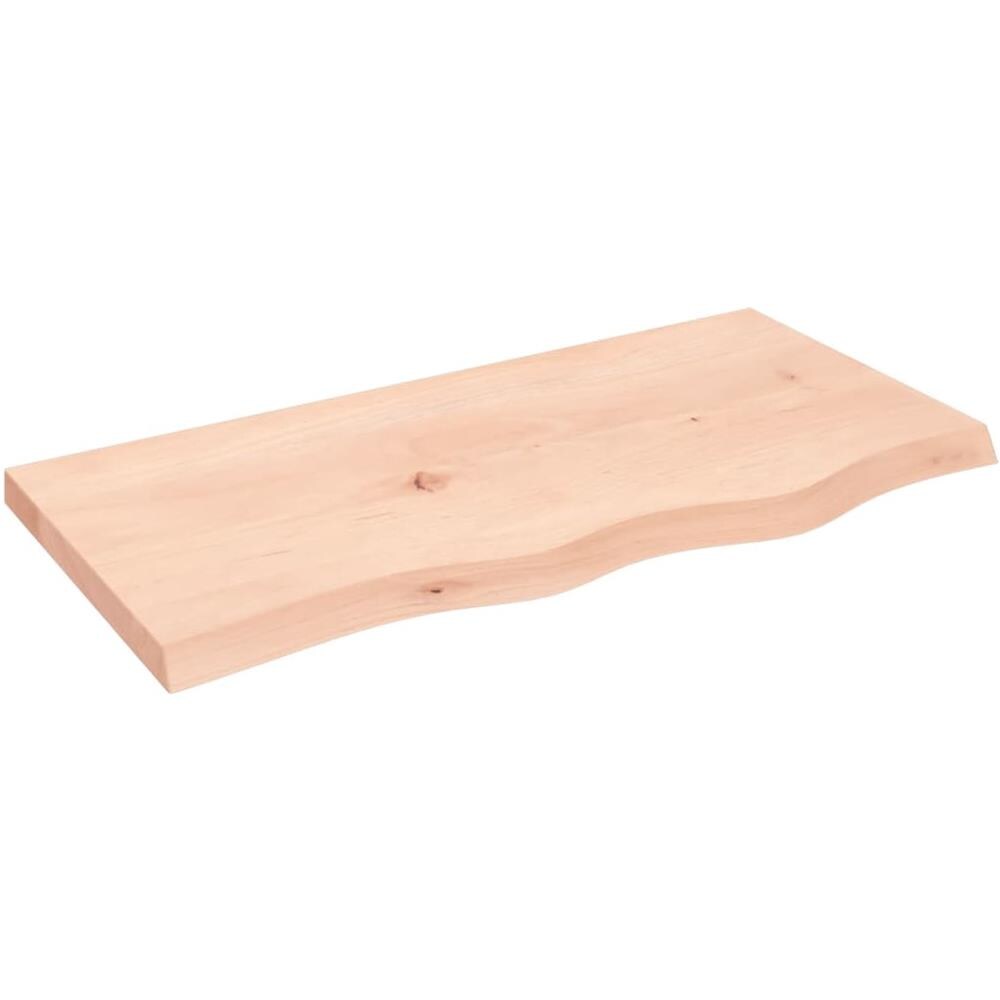 Ripiano a Parete 80x40x (2-4) cm Massello Rovere Non Trattato - Foto 1