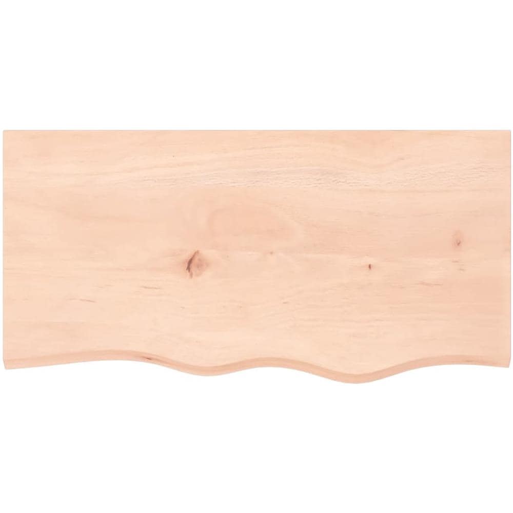 Ripiano a Parete 80x40x (2-4) cm Massello Rovere Non Trattato - Foto 2