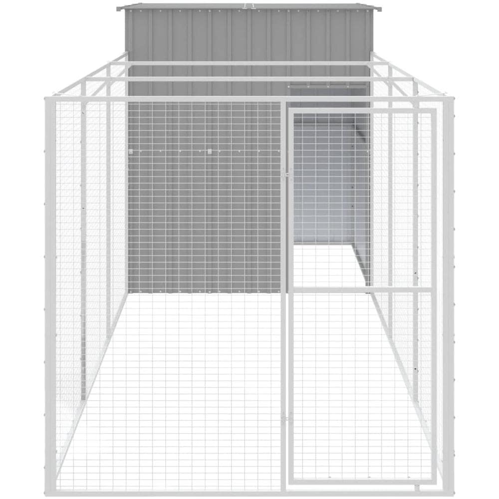 Casetta Cani Corsa Grigio Chiaro 165x455x181 Cm Acciaio Zincato - Foto 2