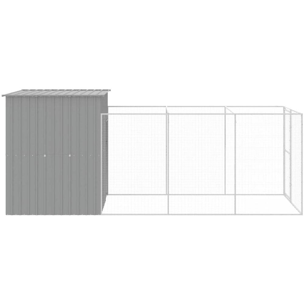 Casetta Cani Corsa Grigio Chiaro 165x455x181 Cm Acciaio Zincato - Foto 4