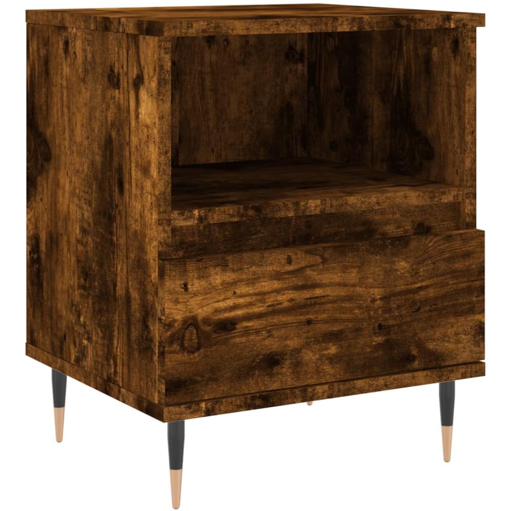 Comodino Rovere Fumo 40x35x50 Cm In Legno Multistrato - Foto 2