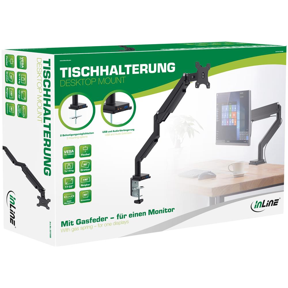 da tavolo con elevatore e USB /Audio fino a max. 82cm 32" 9kg - Foto 4