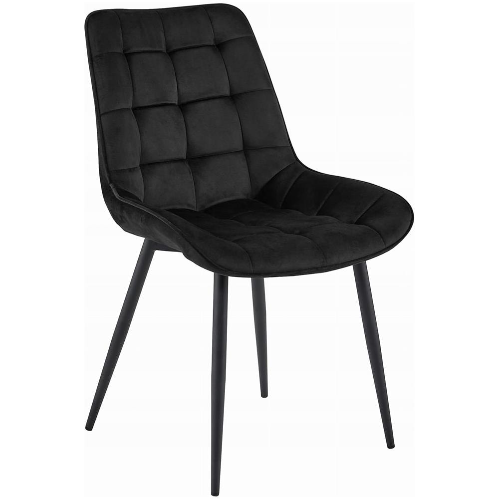 Sedia BERA - Design moderno in velluto nero per soggiorno, SKU 3816 - Foto 1
